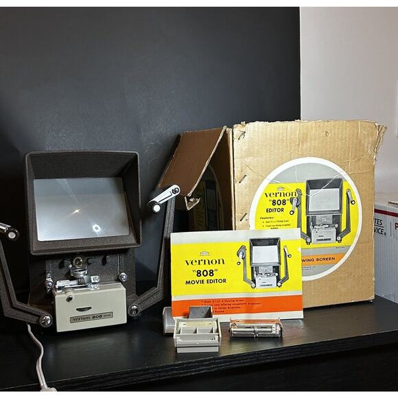 Vintage Vernon 808 8mm movie editor film giant viewing screen. Never Used? - Picture 2 of 9